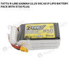 Tattu 650mAh 6s 95C 22.2V R-Line Lipo Battery Pack With XT30 Plug