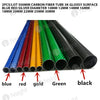 2Pcs/lot 500mm Carbon Fiber Tube 3K Glossy Surface Blue Red Silver Diameter 10mm 12mm 14mm 16mm 18mm 20mm 22mm 25mm 30mm
