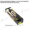 Gens Ace Advanced 6500mAh 11.4V 100C 3S1P HardCase Lipo Battery Pack 60# With EC5 Plug