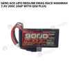 Gens Ace Lipo Redline Drag Race 9000mAh 7.4V 200C 2S6P With QS8 Plug