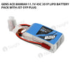 Gens Ace 800mAh 11.1V 45C 3S1P Lipo Battery Pack With JST-SYP Plug