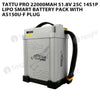 Tattu Pro 22000mAh 51.8V 25C 14S1P Lipo Smart Battery Pack With AS150U-F Plug