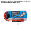 Gens Ace G-Tech 3S1P 45C 1300mAh 11.1V 45C Lipo Battery Pack With Deans Plug