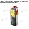 Tattu 6S 11000mAh 22.8V 25C Lipo Battery With XT90-S Plug For UAV