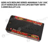 Gens Ace 4000mAh 2S 130C 7.6V HardCase 65# HV Redline Series Lipo Battery With 5.0mm Bullet LCG