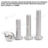 10/50pcs  M3 M4 M5 304 A2-70 Stainless Steel ISO7380 Hexagon Hex Socket Head Button Allen Bolt Screw L=2-100mm