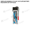 Gens Ace 600mAh 3.7V 45C 1S1P Lipo Battery Pack With JST-SYP Plug