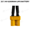 2S 7.4V 6200mAh Lipo Battery