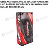 Gens Ace 4600mAh 7.4V 60C 2S2P HardCase Lipo Battery Shorty Pack 29# With 4.0mm Bullet To XT60 Plug