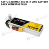 Tattu 3200mAh 4S 45C 14.8v Lipo Battery Pack With XT60 Plug