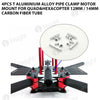 4pcs T Aluminium Alloy Pipe Clamp Motor Mount for Quad&HexaCopter 12mm / 14mm Carbon fiber tube