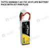 Tattu 300mAh 2S 75C 7.6V Lipo Battery Pack With JST-PHR Plug