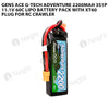 Gens Ace 2200mAh 3S 60C 11.1V G-Tech Adventure Lipo Battery Pack With XT60 Plug For RC Crawler