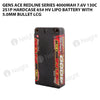 Gens Ace 4000mAh 2S 130C 7.6V HardCase 65# HV Redline Series Lipo Battery With 5.0mm Bullet LCG