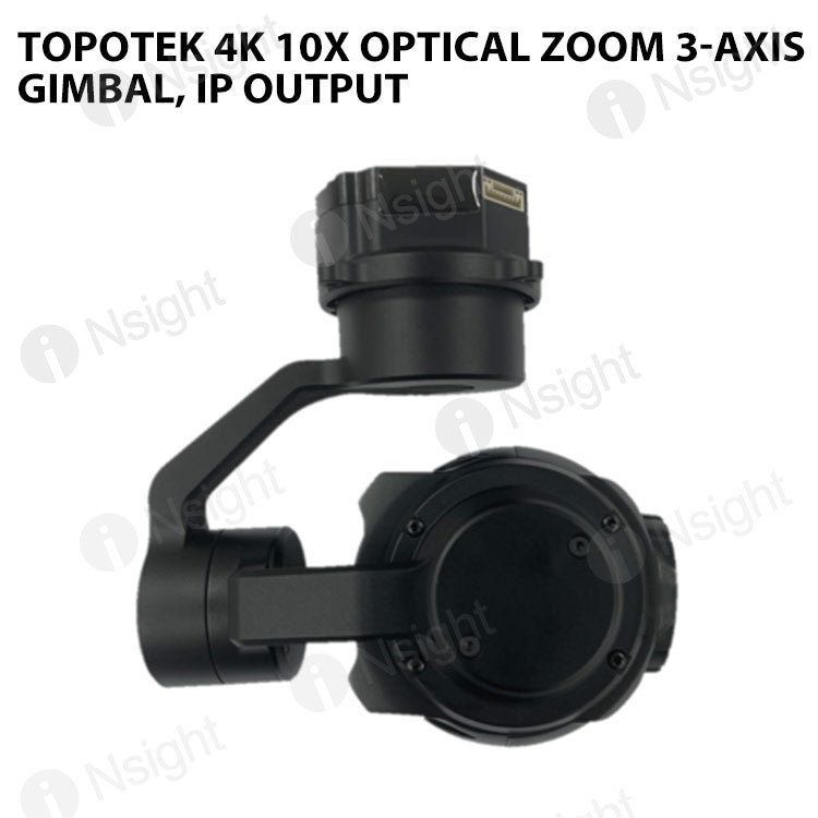 Topotek KIP10S4K 4K 10X Optical zoom 3-Axis Gimbal, IP output