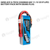 Gens Ace 2200mAh 3S 60C 11.1V G-Tech Lipo Battery Pack With Deans Plug