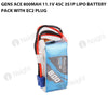 Gens Ace 800mAh 11.1V 45C 3S1P Lipo Battery Pack With EC2 Plug