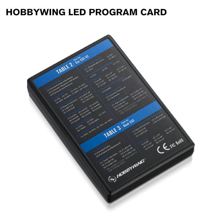 Program Card Forum Hobbywing LED Program Card – iNsightFPV