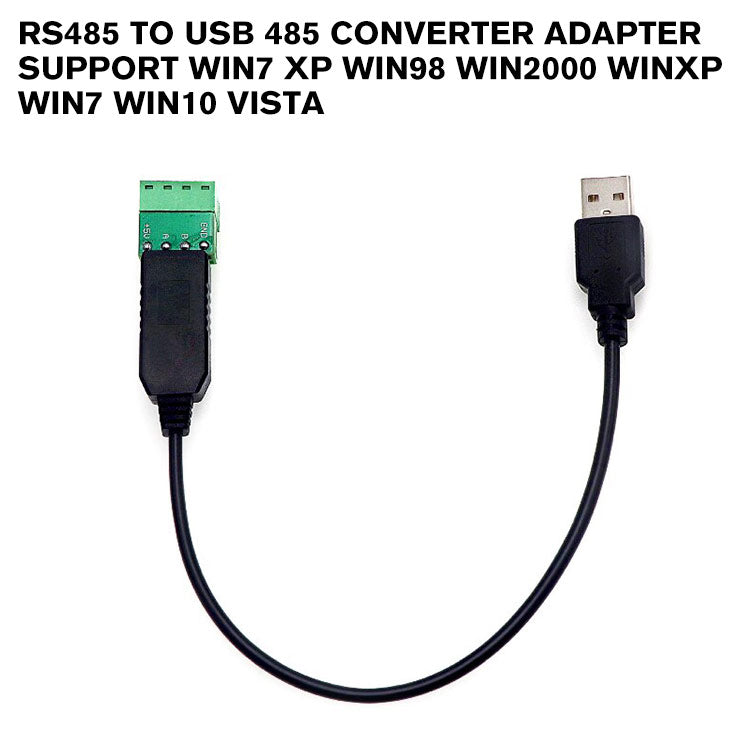 RS485 To USB 485 Converter Adapter Support Win7 XP WIN98 WIN2000 WINXP WIN7 WIN10 VISTA