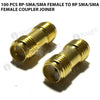 100 PCS RP-SMA/SMA Female to RP SMA/SMA Female Coupler Joiner