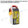 Tattu R-Line Version 5.0 1200mAh 6S 150C 22.2V Lipo Battery Pack With XT60 Plug