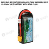 Gens Ace 3600mAh 3S 11.4V 60C Adventure High Voltage Lipo Battery With XT60 Plug