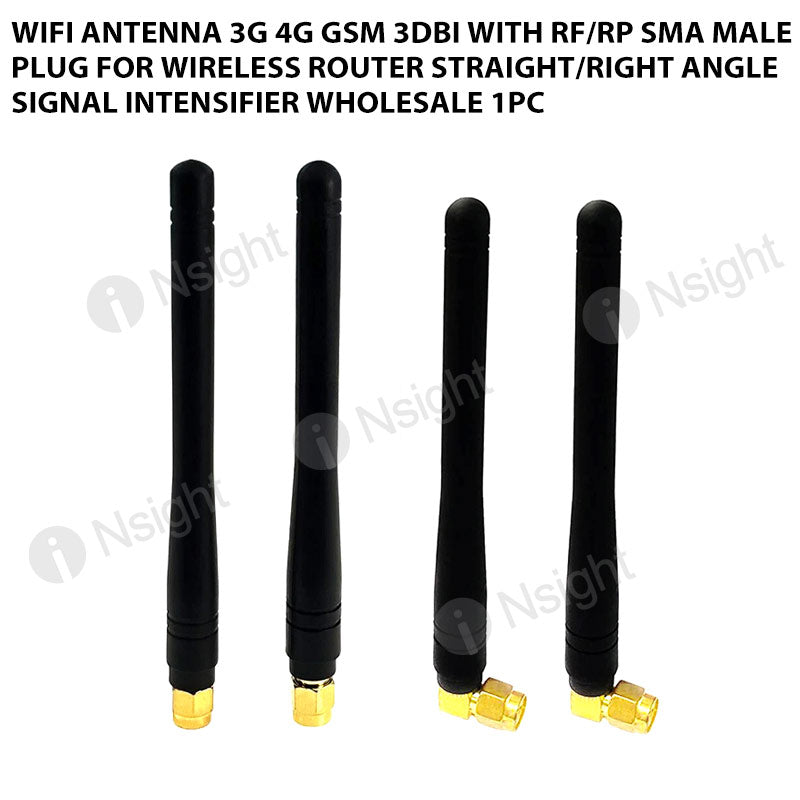 Wifi Antenna 3G 4G GSM 3dBi with RF/RP SMA Male Plug for Wireless Router Straight/Right Angle Signal Intensifier Wholesale 1pc