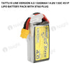 Tattu R-Line Version 4.0 1300mAh 14.8V 130C 4S1P Lipo Battery Pack With XT60 Plug