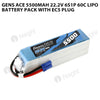 Gens Ace 5500mAh 22.2V 6S1P 60C Lipo Battery Pack With EC5 Plug