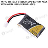 Tattu 25C 1S 3.7 V 600mah Lipo Battery Pack With Molex 51005-2P Plug ( 6pcs)