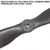FLUXER 24.1x9.6 Inch VTOL Carbon Fiber Propeller (CW+CCW) 1/Pair