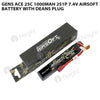 Gens Ace 1000mAh 2S 25C 7.4V Airsoft Battery With Deans Plug