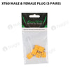 XT60 Male & Female Plug (3 Pairs)