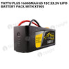 Tattu Plus 16000mAh 6S 15C 22.2V Lipo Battery Pack With XT90S