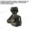Topotek 10x Optical Zoom + 7mm Lens 256*192 Thermal Imager, 3-Axis Dual Light IP/HDMI Output Small Gimbal
