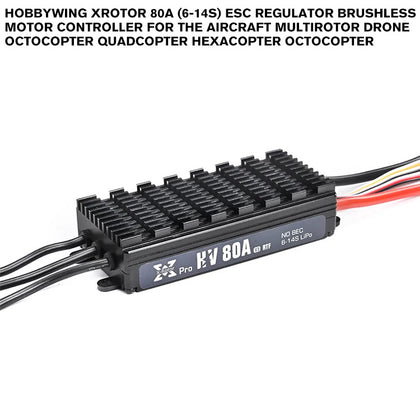Hobbywing Xrotor 80A (6-14S) ESC Regulator Brushless Motor Controller For The Aircraft Multirotor Drone Octocopter Quadcopter Hexacopter Octocopter