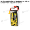 Tattu 1800mAh 4S 120C 14.8V R-Line Version 3.0 Lipo Battery Pack With XT60 Plug