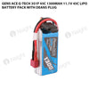 Gens Ace G-Tech 3S1P 45C 1300mAh 11.1V 45C Lipo Battery Pack With Deans Plug