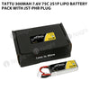 Tattu 300mAh 2S 75C 7.6V Lipo Battery Pack With JST-PHR Plug