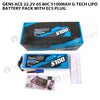 Gens Ace 5100mah 6S 80C 22.2V G-Tech Lipo Battery Pack With EC5 Plug