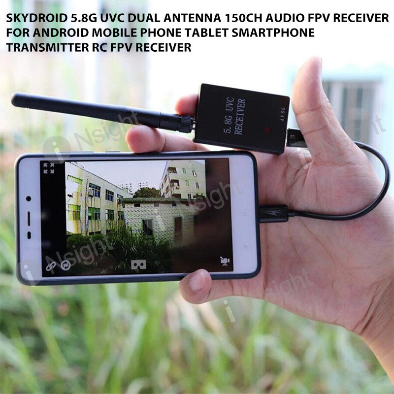Récepteur vidéo FPV UVC 5.8G prêt à l'emploi, liaison descendante OTG Récepteur vidéo FPV UVC 5.8G prêt à l'emploi, liaison descendante OTG
