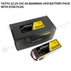 Tattu 6S 8000mAh 25C 22.2V Lipo Battery Pack With XT60 Plug