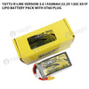 Tattu R-Line Version 3.0 1550mAh 22.2V 120C 6S1P Lipo Battery Pack With XT60 Plug
