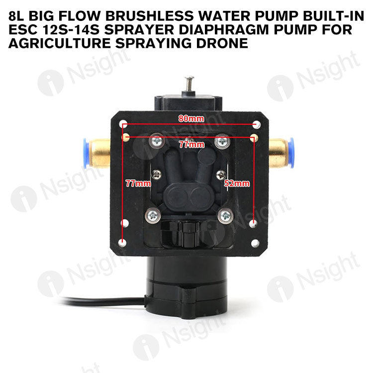 8L Big Flow Brushless Water Pump Built In ESC 12S 14S Sprayer Diaphrag 8l-big-flow-brushless-water-pump-built-in-esc-12s-14s-sprayer-diaphrag