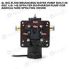8L Big Flow Brushless Water Pump Built-In ESC 12S-14S Sprayer Diaphragm Pump For Agriculture Spraying Drone