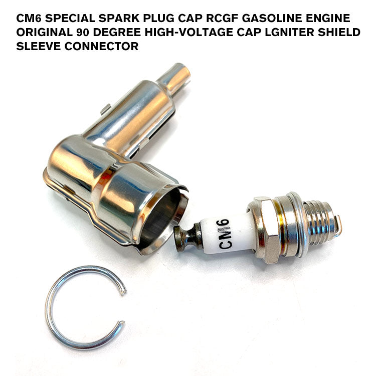 Engine Plug Vs Cap CM6 Special Spark Plug Cap RCGF Gasoline Engine Original 90 Degree Hig ...