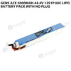 Gens Ace 5000mAh 12S 44.4V 60C Lipo Battery Pack With No Plug
