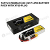 Tattu 3700mAh 4s 45C Lipo Battery Pack With XT60 Plug