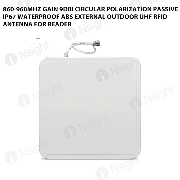 860-960Mhz Gain 9dBi Circular Polarization Passive IP67 Waterproof ABS External Outdoor UHF RFID Antenna for Reader