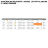 Runcam Micro Swift 2 600TVL CCD FPV Camera (2.1mm) Orange